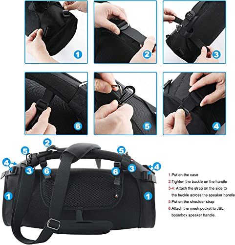 Zitel Travel Case Cover for JBL Boombox / Boombox 2 - Black