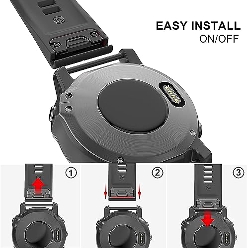 Zitel Band for Garmin Fenix 8 47mm, 7/7 Pro, 6/6 Pro, 5/5 Plus, Epix Gen 2, Forerunner 965/955/945/935 - Army Green