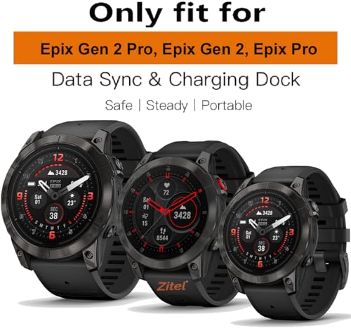 Zitel Charger for Garmin Epix Gen 2 Pro, Epix Gen 2, Epix Pro Charging Cable
