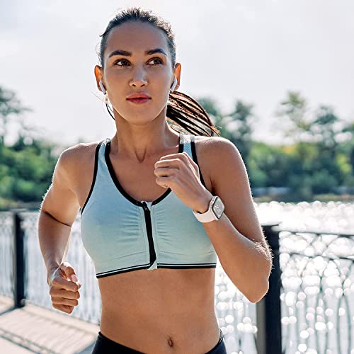 Zitel Case Compatible with Apple Watch Series 7 41mm Hard PC Case Bumper Cover with Built-in 9H Tempered Glass Screen Protector Edge-to-Edge Smart Defense - Clear