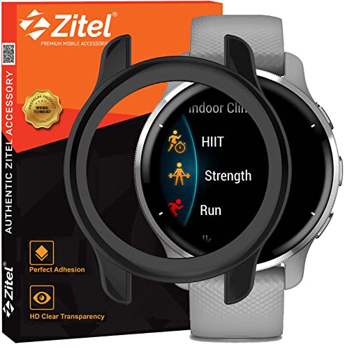 Zitel Case for Garmin Venu 2 Plus Bumper Cover Shell (Without Screen Protector) - Black