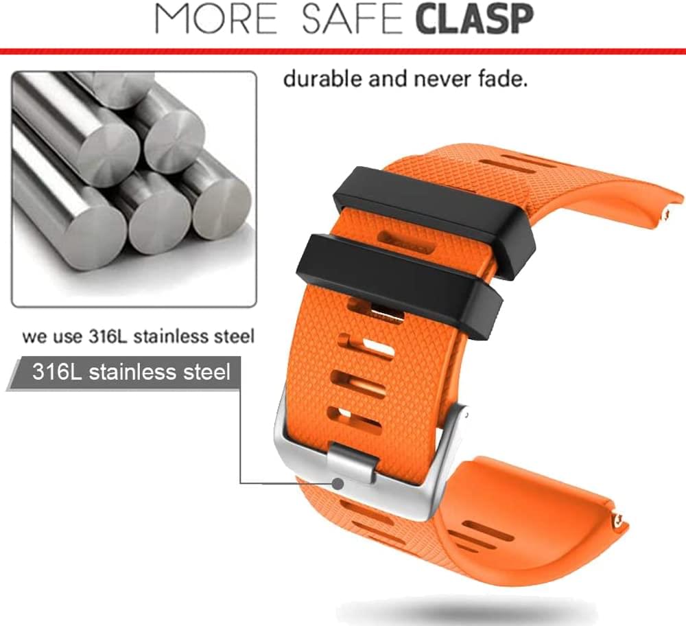 Zitel Band for Garmin Vivoactive HR Strap with Adapter Tools - Orange