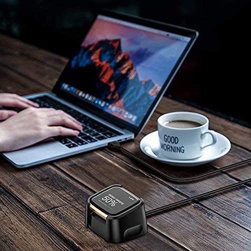 Zitel® Charger Dock Cable Compatible with Fitbit Versa 2 (Not for Versa/Versa Lite) - Black