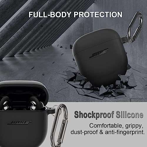 Zitel Case for Bose QuietComfort Earbuds II - Hollow Out Design Silicone Cover - Black