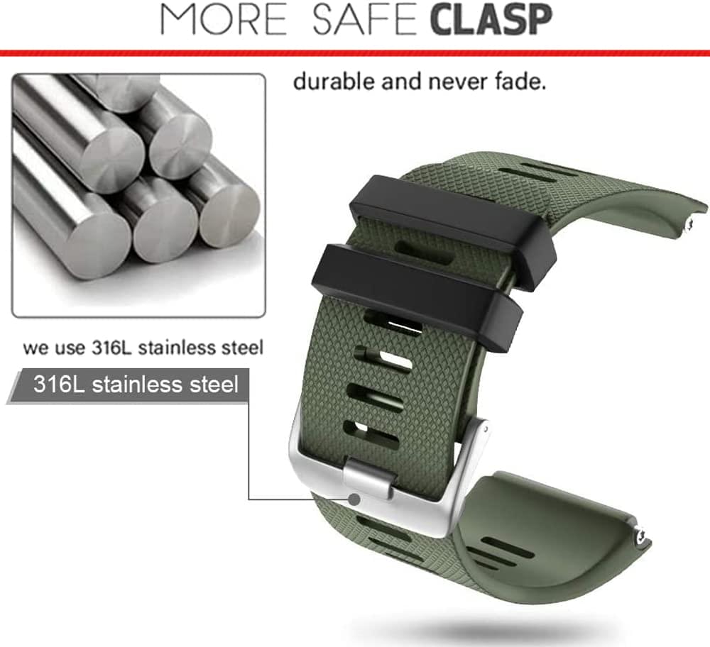 Zitel Band for Garmin Vivoactive HR Strap with Adapter Tools - Army Green