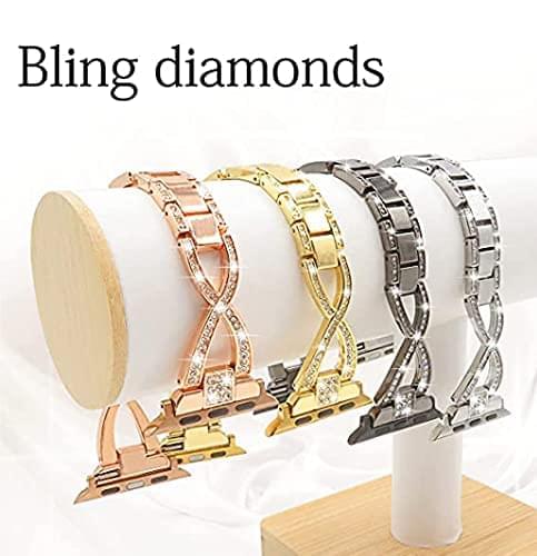 Zitel Band for Apple Watch Straps for Women Girls 46mm 45mm 44mm 49mm Series 10 9 8 7 6 5 4 3 2 1 SE - Rose Gold