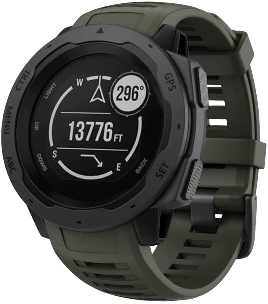 Zitel Band for Garmin Instinct 2 Solar / Instinct / Esports / Tide / Tactical GPS Straps - Army Green