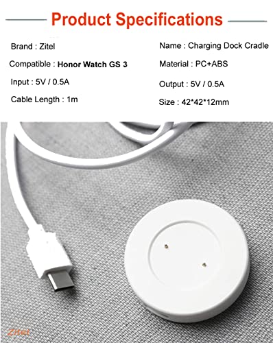 Zitel Charging Cable for Honor Watch GS 3 - White