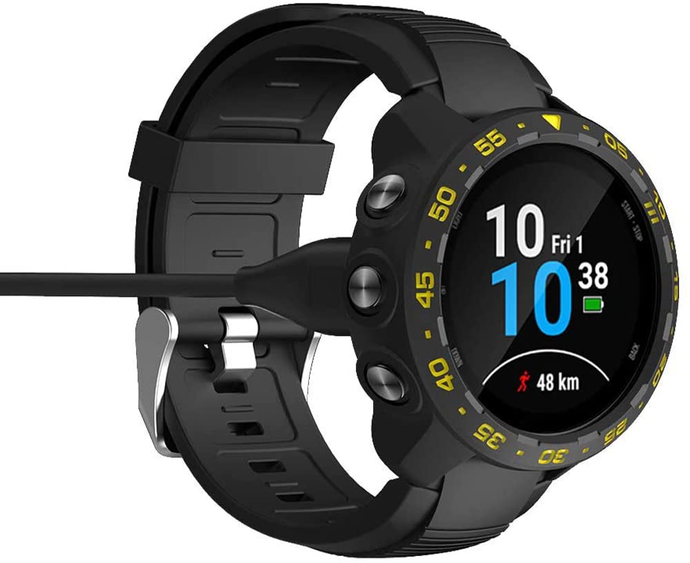 Zitel Case for Garmin Forerunner 245 / 245 Music Bumper Cover - Black-Yellow