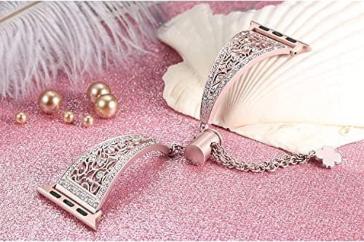 Zitel Band for Apple Watch Straps for Women Girls 46mm 45mm 44mm 49mm Series 10 9 8 7 6 5 4 3 2 1 SE - Rose Gold