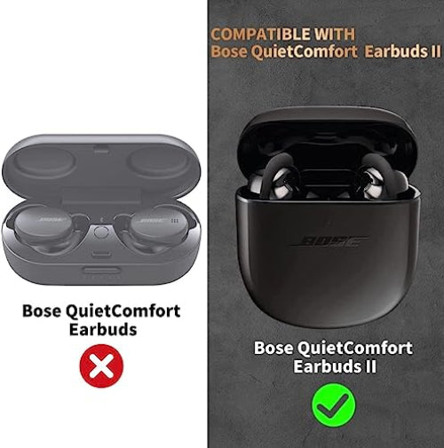 Zitel Case for Bose QuietComfort Earbuds II - Hollow Out Design Silicone Cover - Black