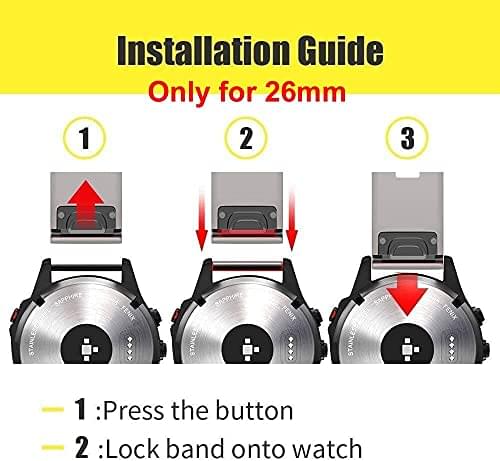 Zitel Band for Fenix 8 51mm, 7X/7X Pro, 6X/6X Pro, 5X/5X Plus, 3/3 HR, Descent MK1, Enduro, 26mm Sport Strap - Blue/White