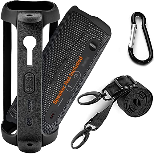 Zitel Case for JBL Flip 6 Portable Bluetooth Speaker Cover with Shoulder Strap and Carabiner