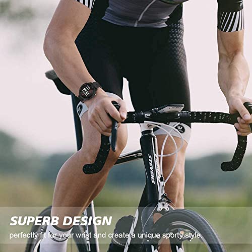 Zitel Bands Compatible with Garmin Forerunner 245/245 Music, Forerunner 645/645 Music, Forerunner 55/158, Vivoactive 3, Venu Sq, Vivomove HR, Approach S40/S42/S12 Silicone 20mm Straps - Black