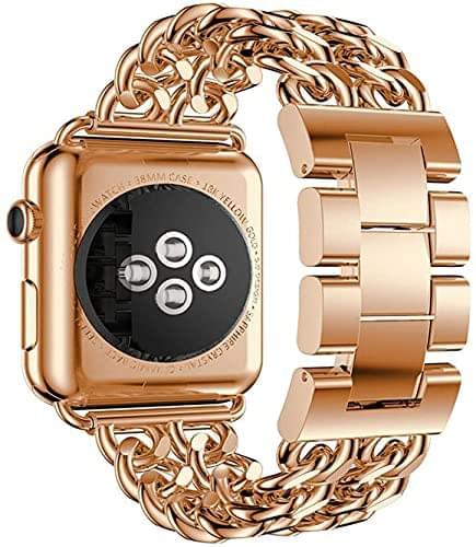 Zitel Stainless Steel Bands for Apple Watch Metal Straps 42mm(Series 10) 41mm 40mm Series 10 | 9 | 8 | 7 | 6 | 5 | 4 | 3 | 2 | 1 | SE2 - Rose Gold