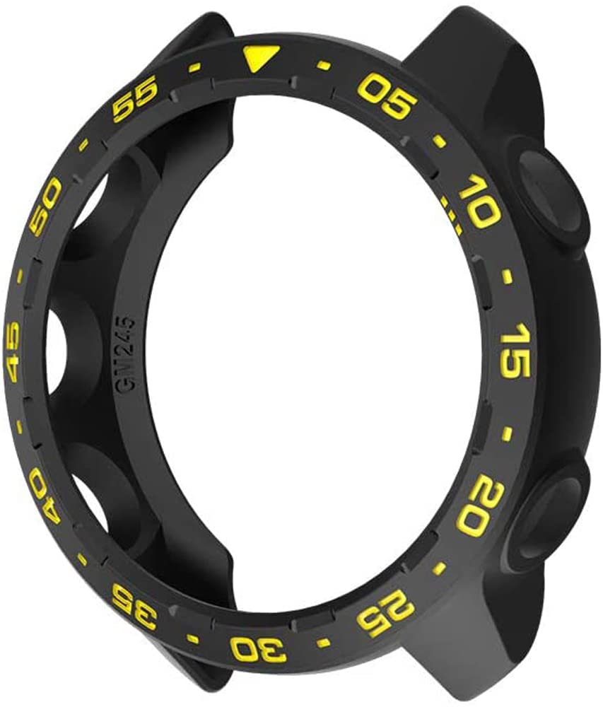 Zitel Case for Garmin Forerunner 245 / 245 Music Bumper Cover - Black-Yellow