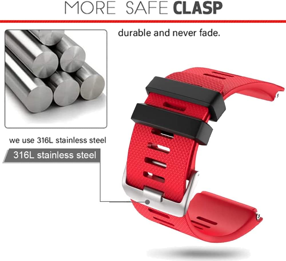 Zitel Band for Garmin Vivoactive HR Strap with Adapter Tools - Red