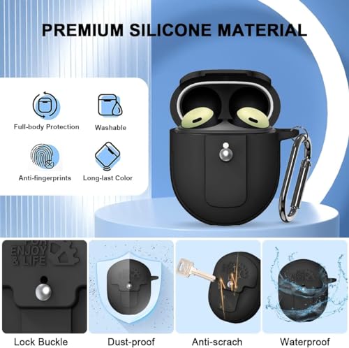 Zitel Case for Google Pixel Buds Pro 2022 Cover - Black