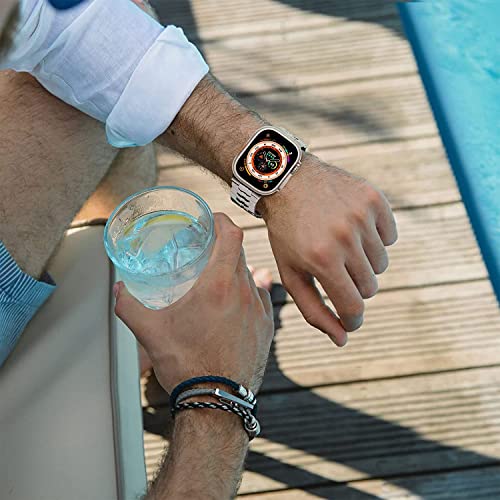 Zitel Stainless Steel Band for Apple Watch Metal Strap for 42mm(Series 10) 41mm 40mm Series 10 | 9 | 8 | 7 | 6 | 5 | 4 | 3 | 2 | 1 | SE2 - Titanium