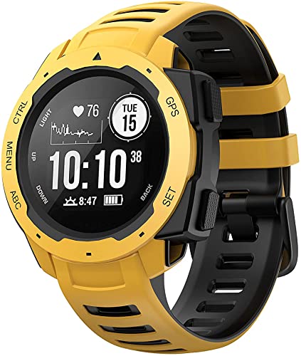 Zitel Band for Garmin Instinct 2 Solar / Instinct / Esports / Tide / Tactical GPS Straps - Yellow/Black