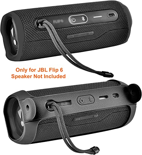 Zitel Case for JBL Flip 6 Portable Bluetooth Speaker Cover with Shoulder Strap and Carabiner