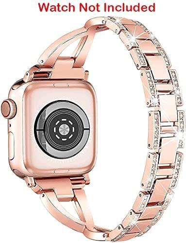 Zitel Band for Apple Watch Straps for Women Girls 46mm 45mm 44mm 49mm Series 10 9 8 7 6 5 4 3 2 1 SE - Rose Gold