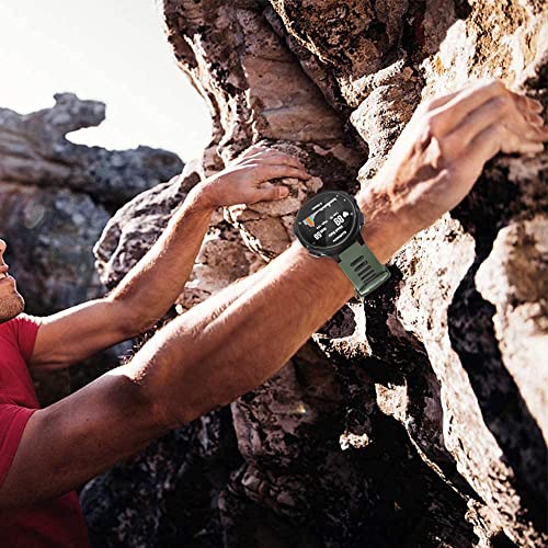 Zitel® Watch Band Compatible with Honor Magic Watch 2 46mm / Huawei GT / GT 2 46mm / GT 2e / GT 2 Pro / GT Active Sport Strap 22mm Quick Release Soft Silicone Band - Green/Black