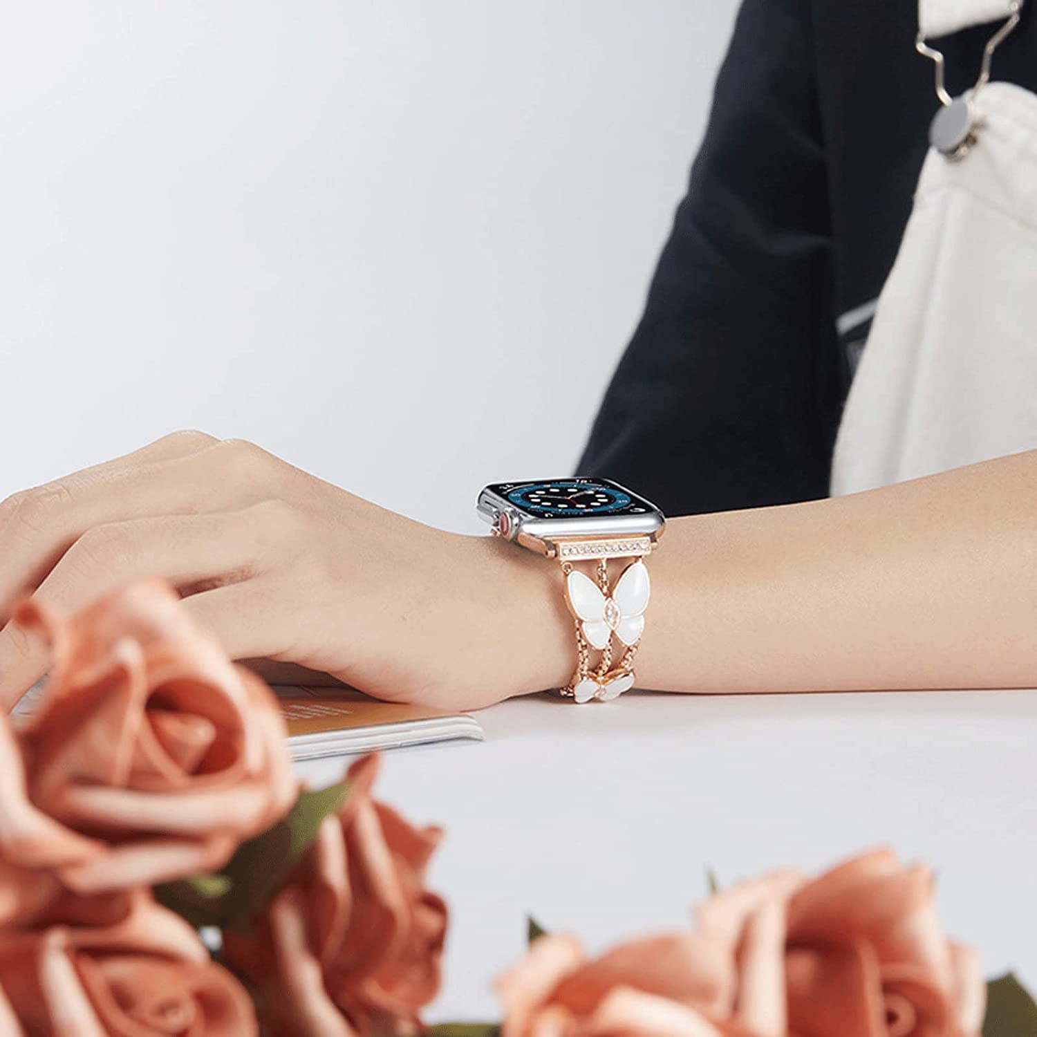 Zitel Band for Apple Watch Straps for Women Girls 42mm(Series 10) 41mm 40mm Series 10 9 8 7 6 5 4 3 2 1 SE - Rose Gold