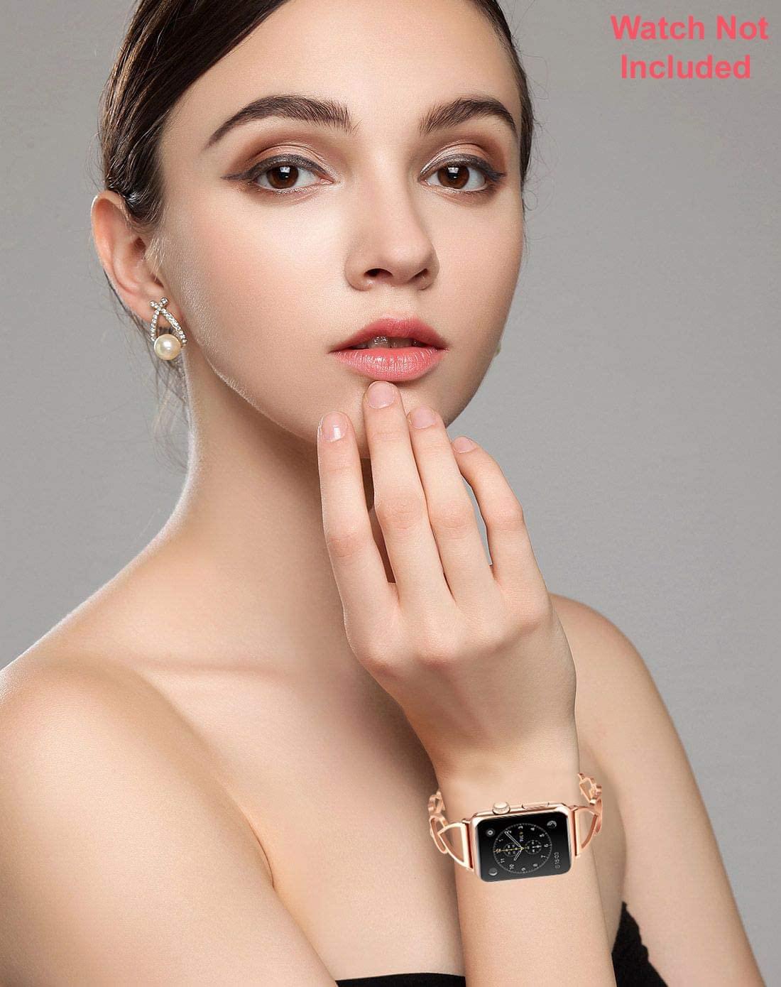 Zitel Band for Apple Watch Straps for Women Girls 42mm(Series 10) 41mm 40mm Series 10 9 8 7 6 5 4 3 2 1 SE - Rose Gold