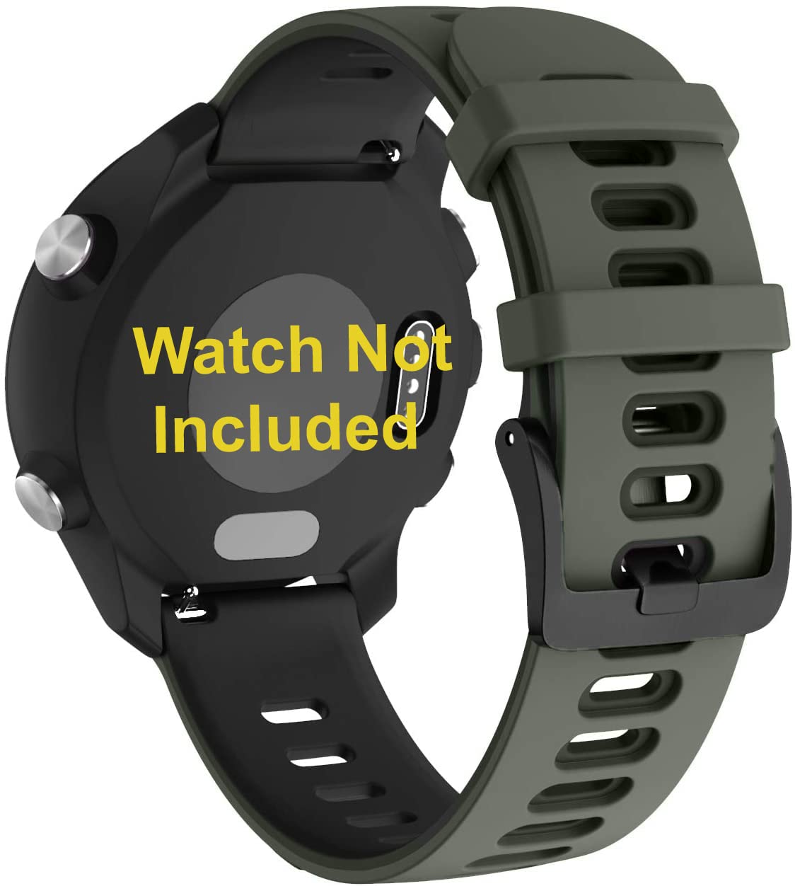 Zitel Band for Garmin Forerunner 265, 255, 245 Music, Vivoactive 4 45mm, Venu 245 mm, Venu 3 45mm, 22mm Wide Strap - Army Green