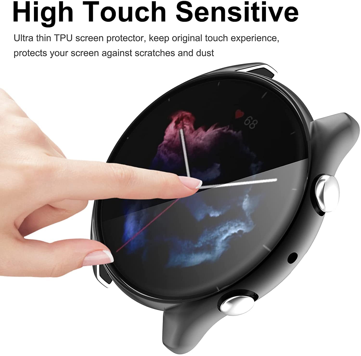 Zitel Case for Amazfit GTR 3 / GTR 3 Pro Soft Case - Black