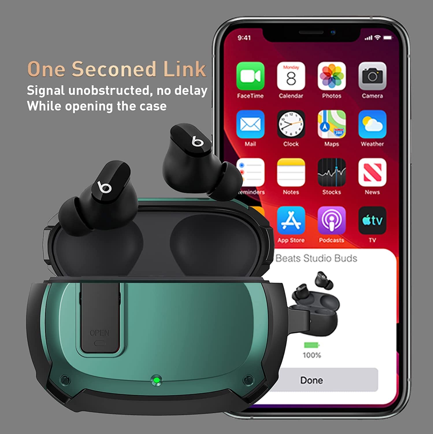 Zitel Case for Beats Studio Buds, Beats Studio Buds Plus Case 2021/2023