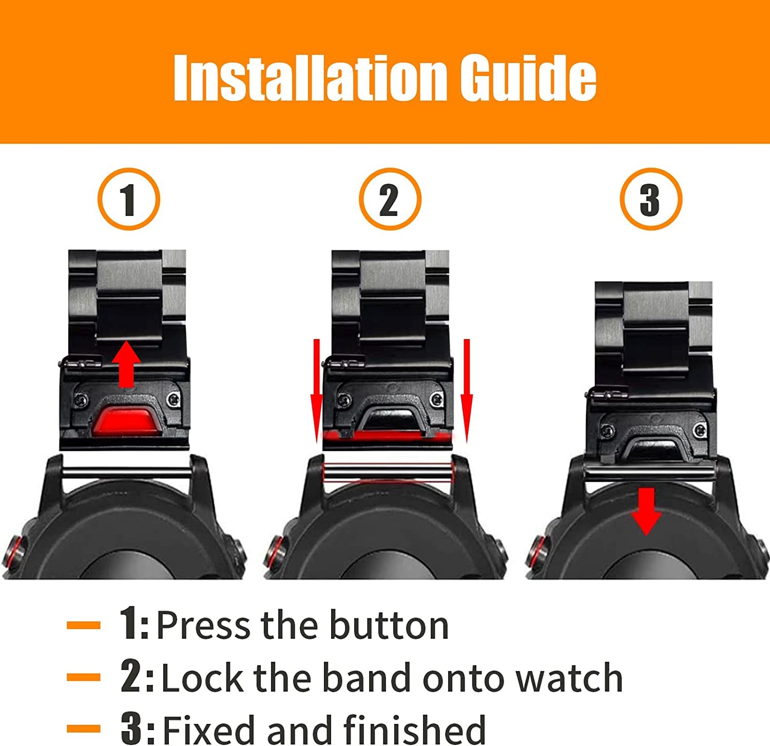 Zitel Band for Fenix 8 51mm, 7X/7X Pro, 6X/6X Pro, 5X/5X Plus, 3/3 HR, Descent MK1, Enduro, Titanium Alloy Metal 26mm Strap