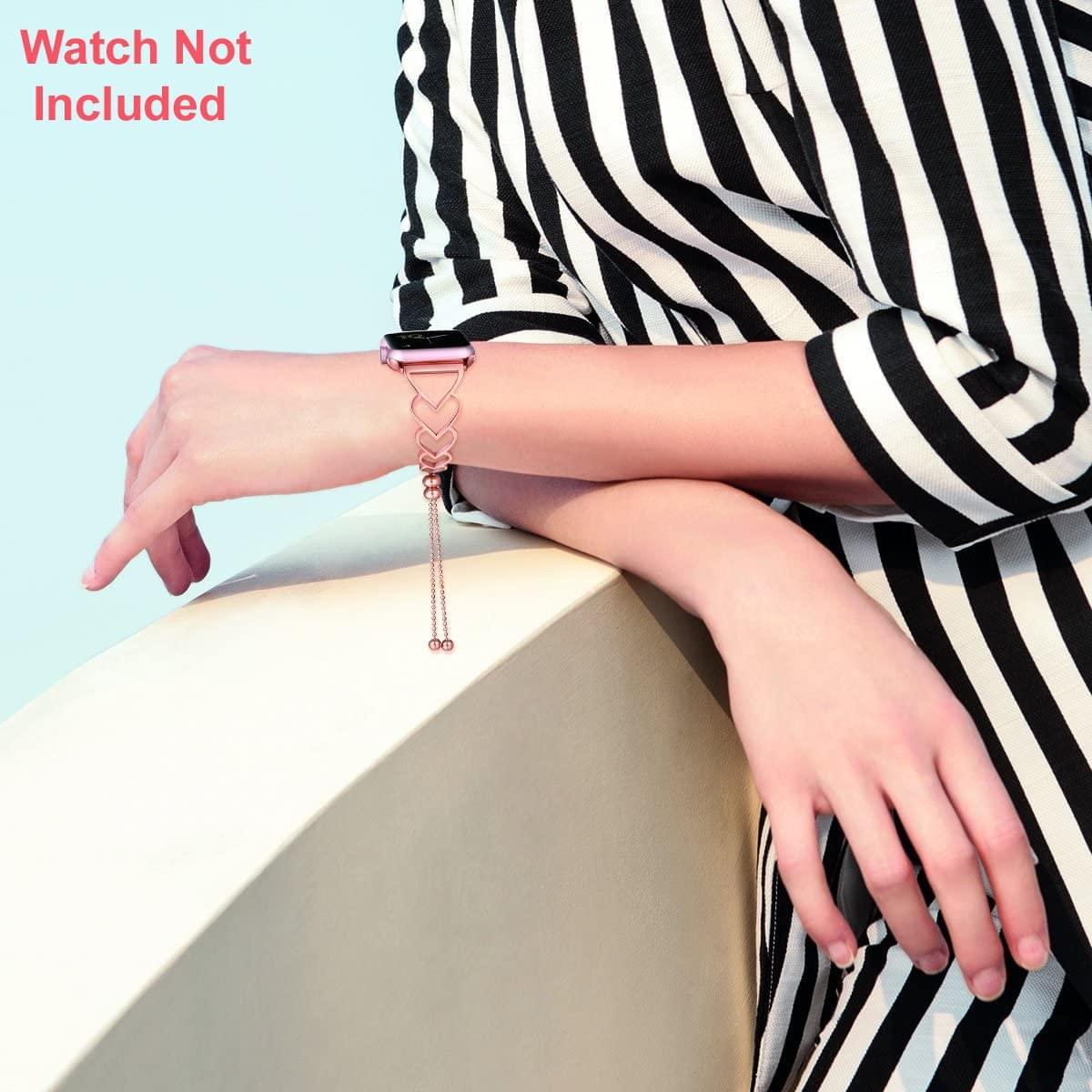 Zitel Band for Apple Watch Straps for Women Girls 42mm(Series 10) 41mm 40mm Series 10 9 8 7 6 5 4 3 2 1 SE - Rose Gold