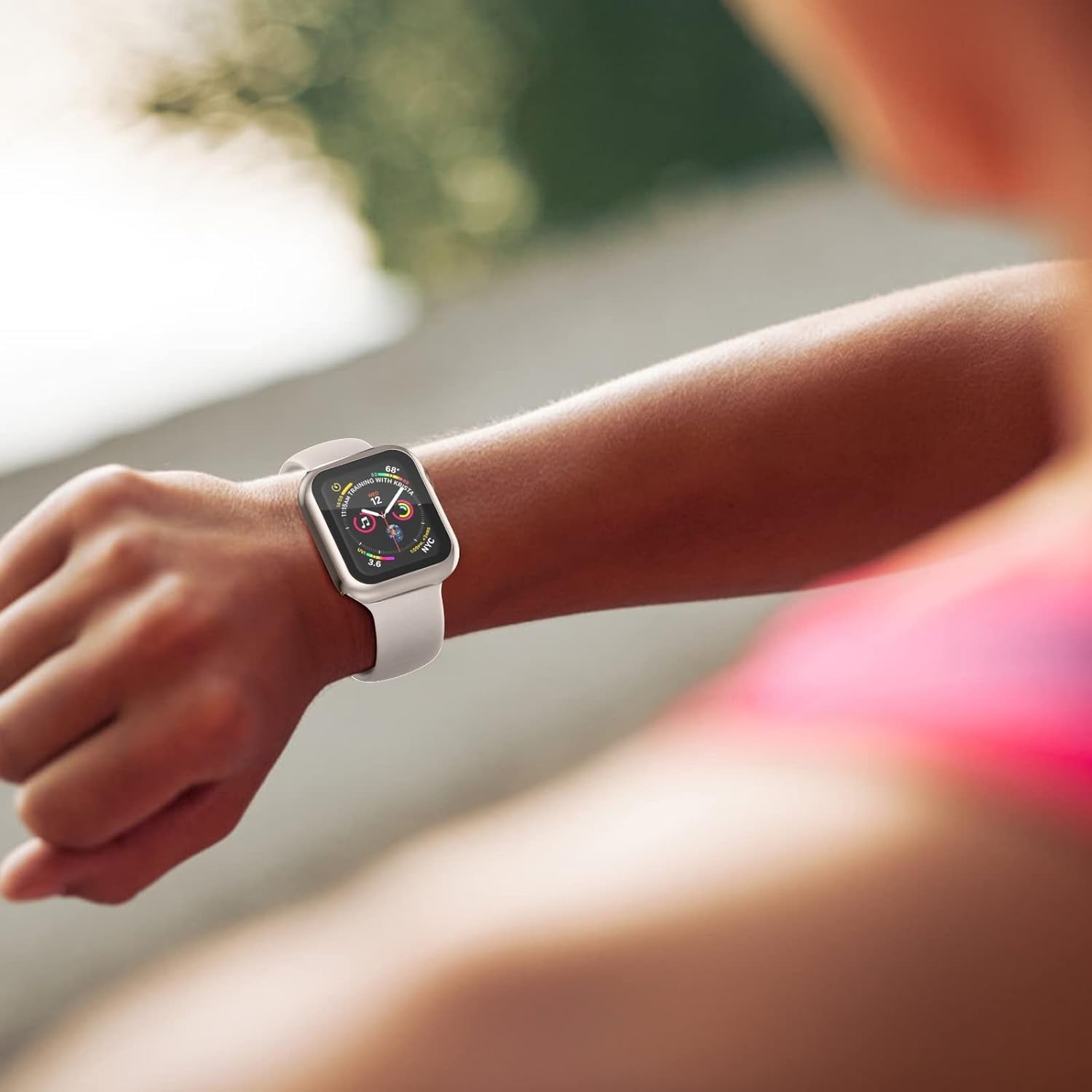 Zitel Case for Apple Watch 40mm SE3/SE2/SE, Series 6/5/4 with Built-in Screen Protector - Starlight