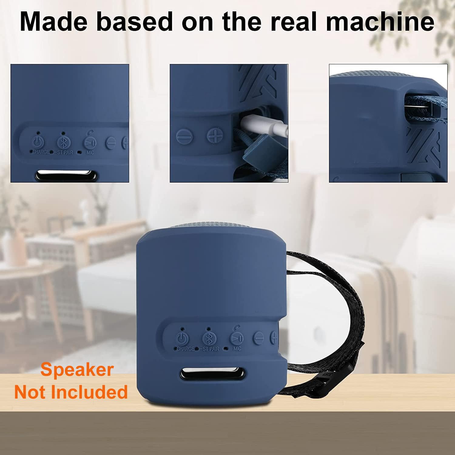 Zitel Case for Sony SRS-XB13 / SRS-XB100 Bluetooth Speaker Protective Cover - Blue