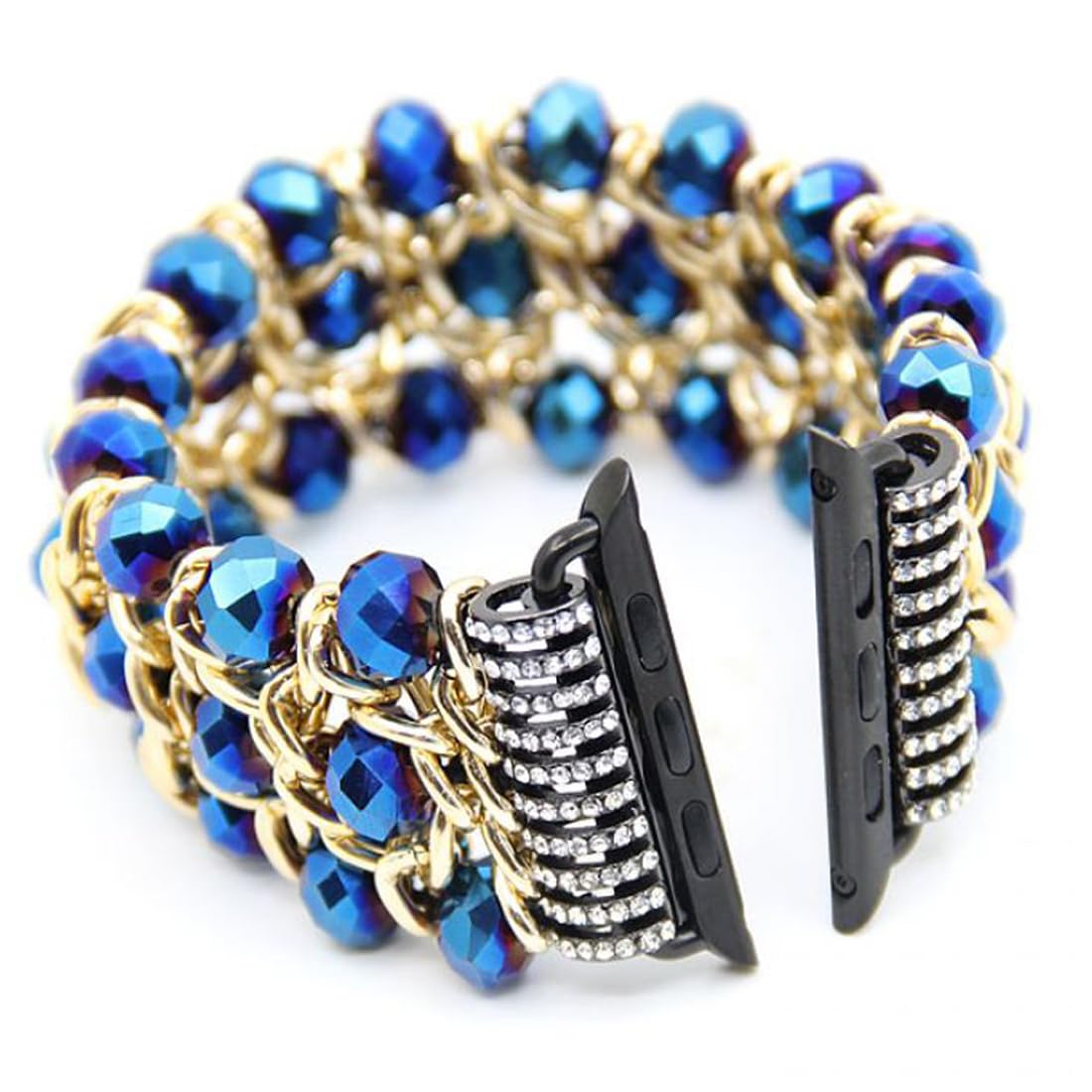 Zitel Band for Apple Watch 42mm(Series 10) 41mm 40mm 38mm Beaded Strap for Women Girls - Blue