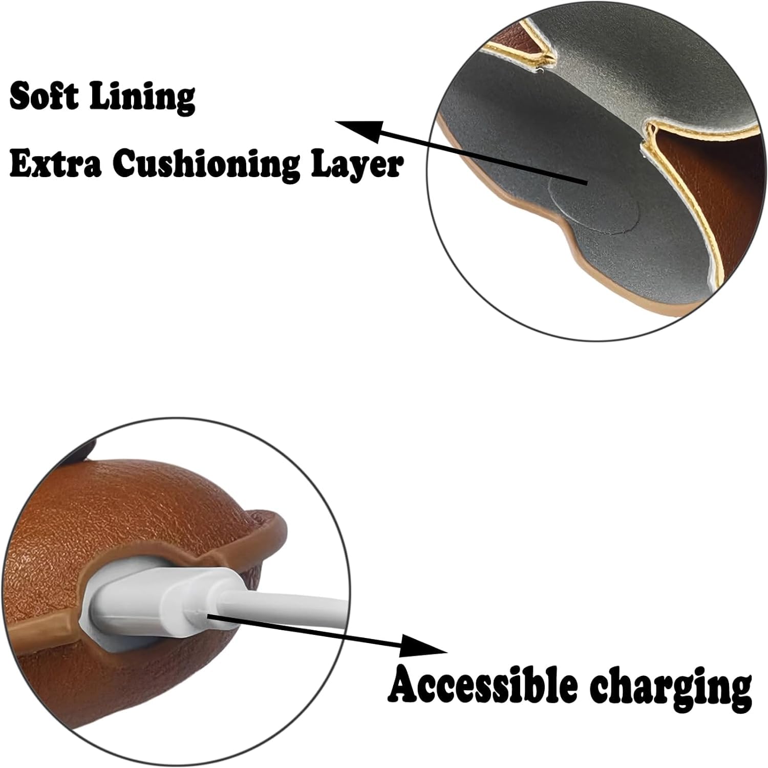 Zitel Case for Google Pixel Buds Pro (2022) PU Leather Cover - Coffee Brown