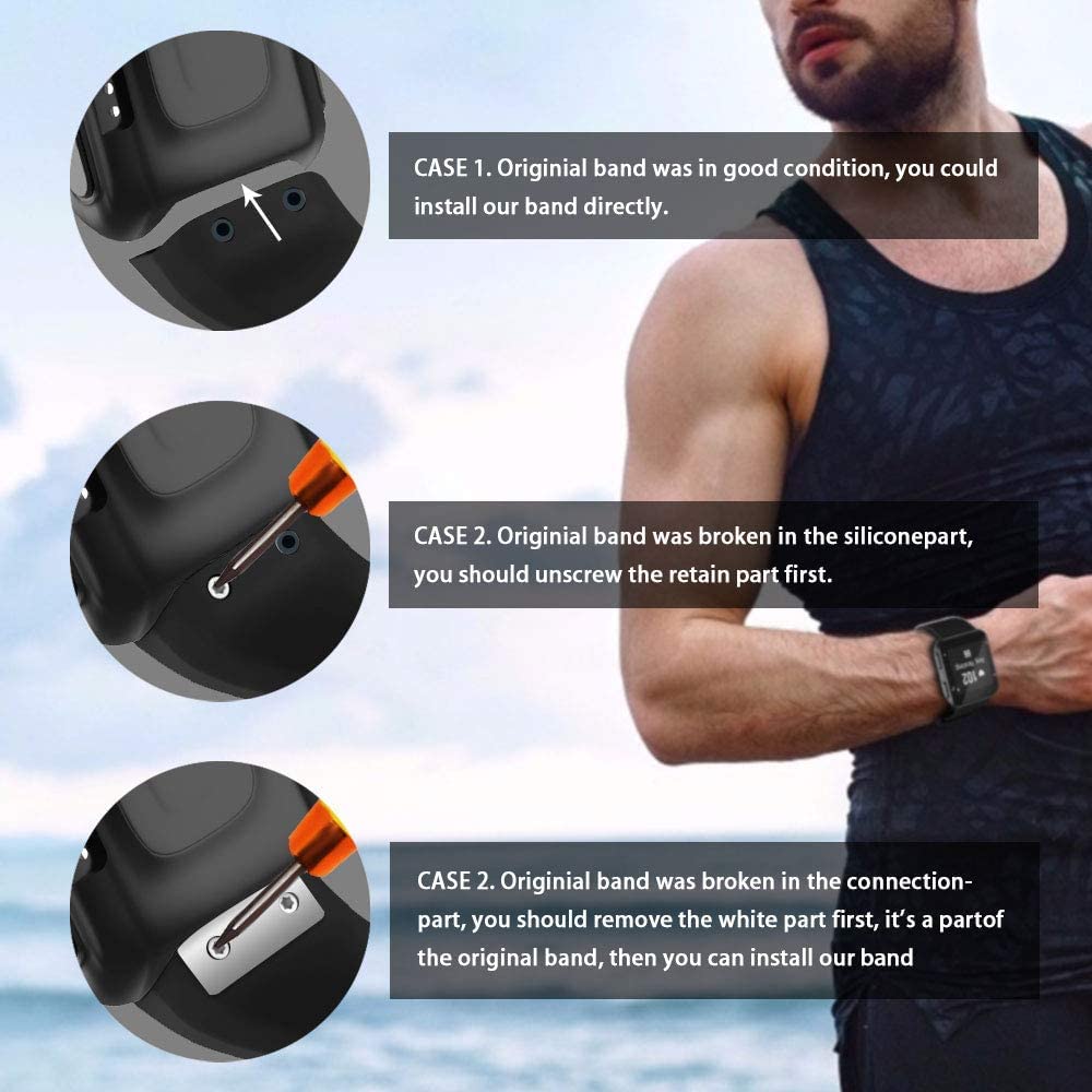 Zitel Band for Garmin Forerunner 35 Strap - Black