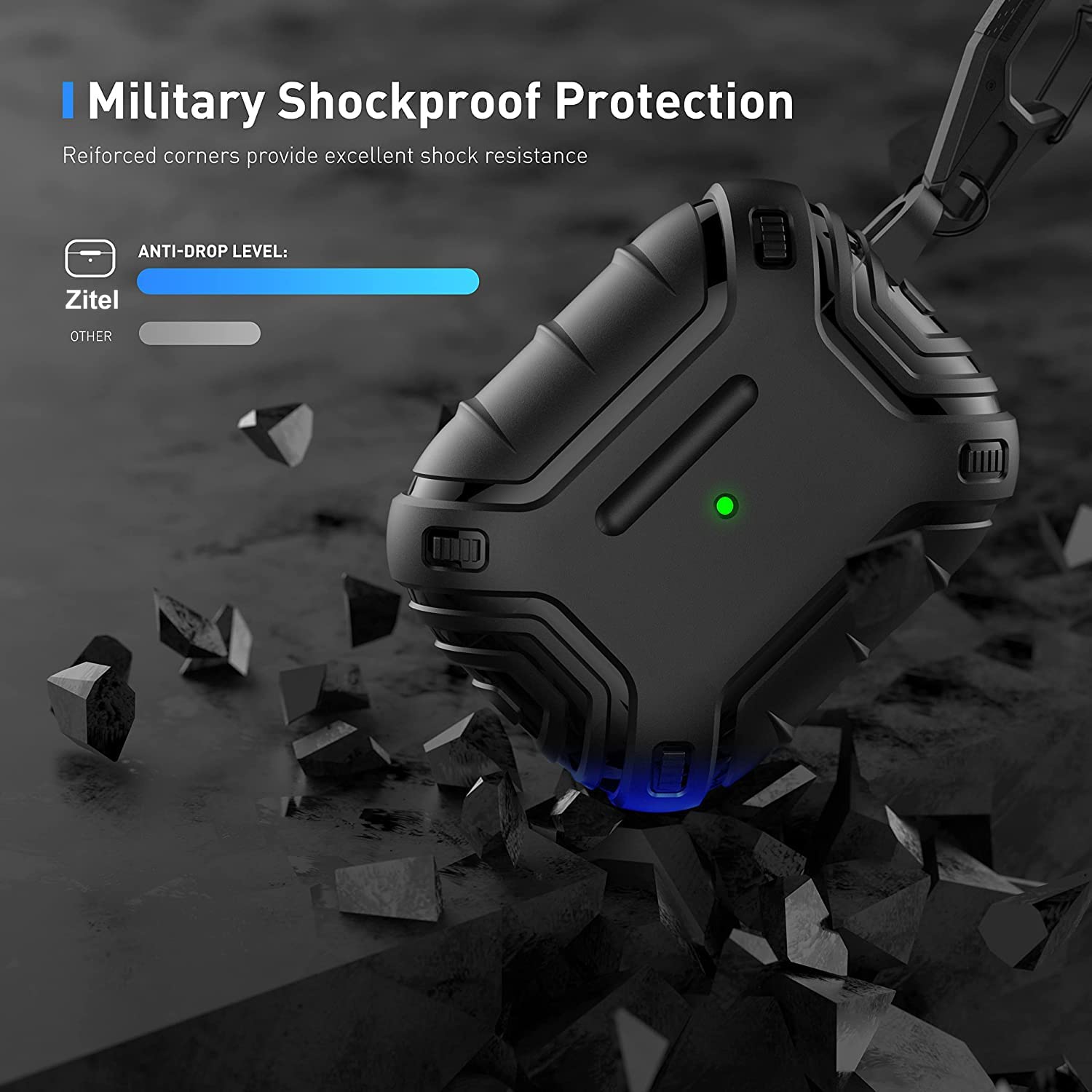 Zitel Case for Airpods 3rd Gen 2021 Cover - Matte Black