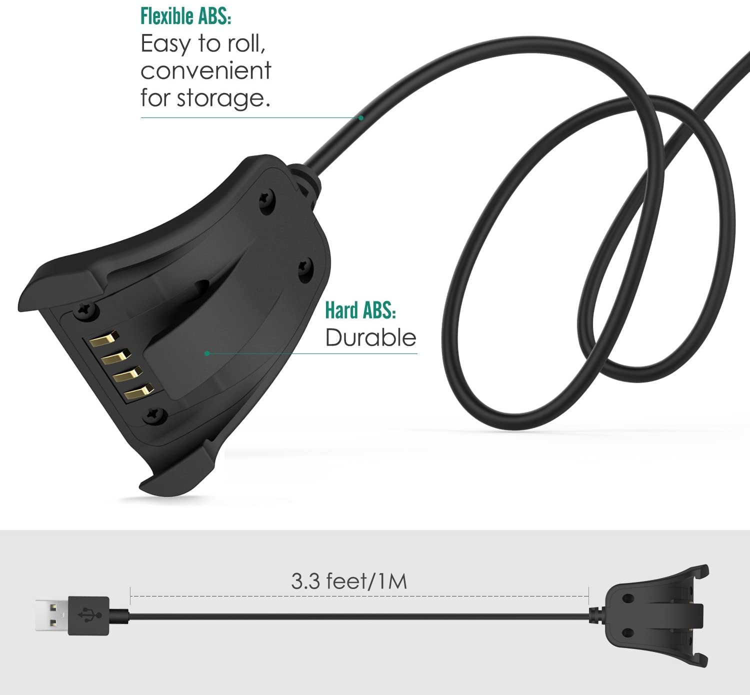 Zitel Charger for Tomtom Runner 2, Tomtom Runner 3, Spark 1 3, Golfer 2 SE, Adventurer