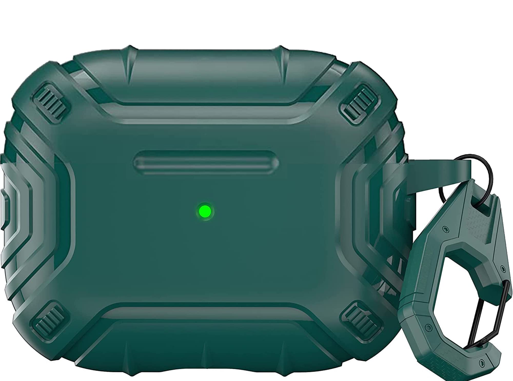 Zitel Rugged Cover for Airpods Pro 2019 Case with Keychain - Matte Green