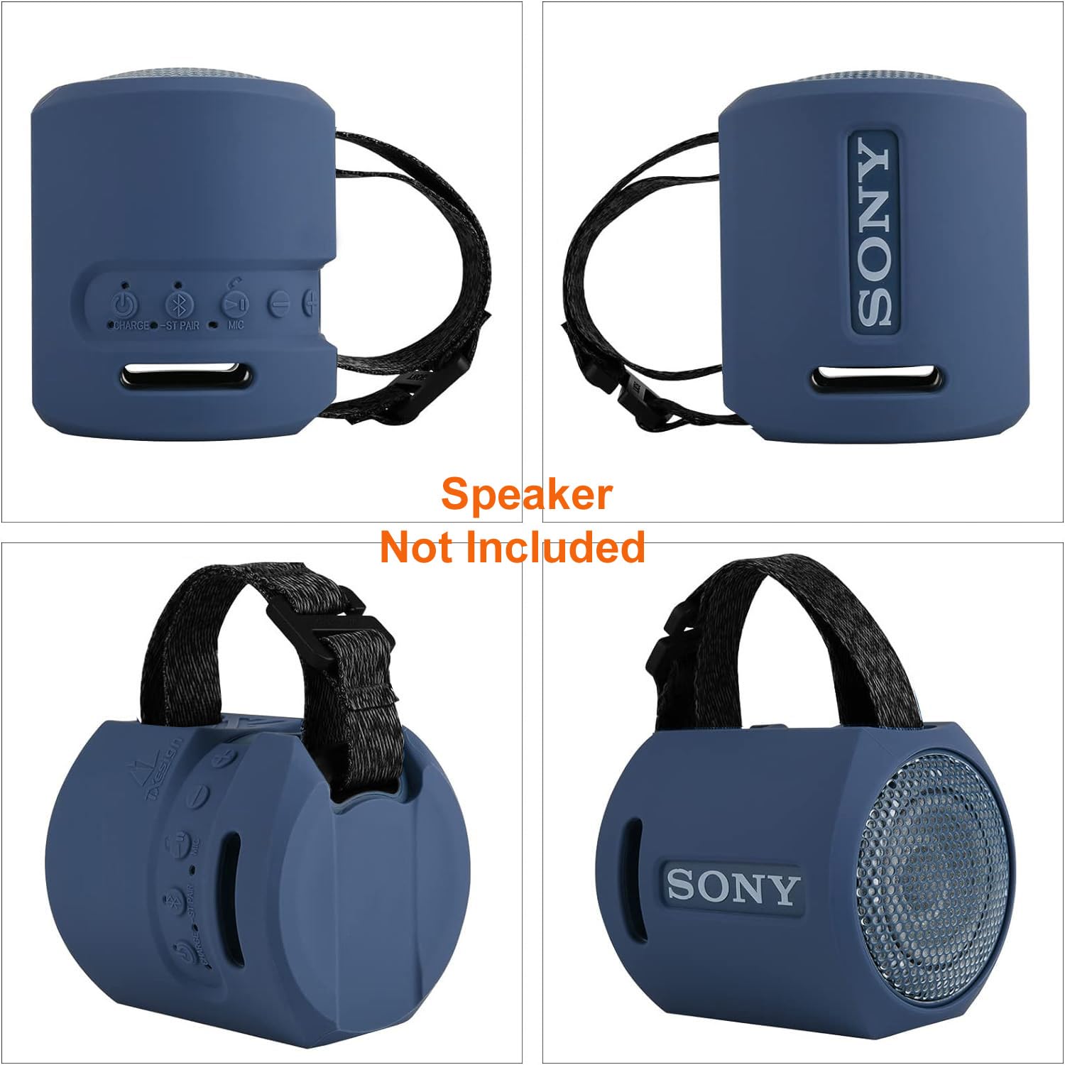 Zitel Case for Sony SRS-XB13 / SRS-XB100 Bluetooth Speaker Protective Cover - Blue