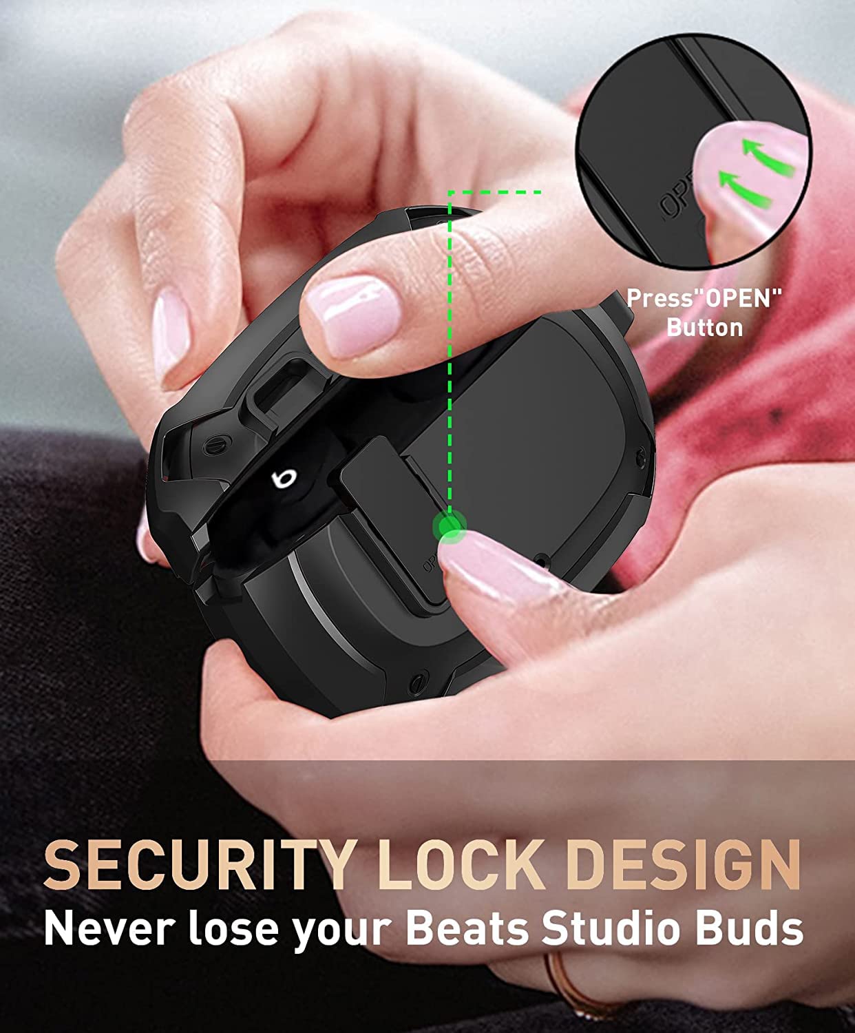 Zitel Case for Beats Studio Buds, Beats Studio Buds Plus Case 2021/2023