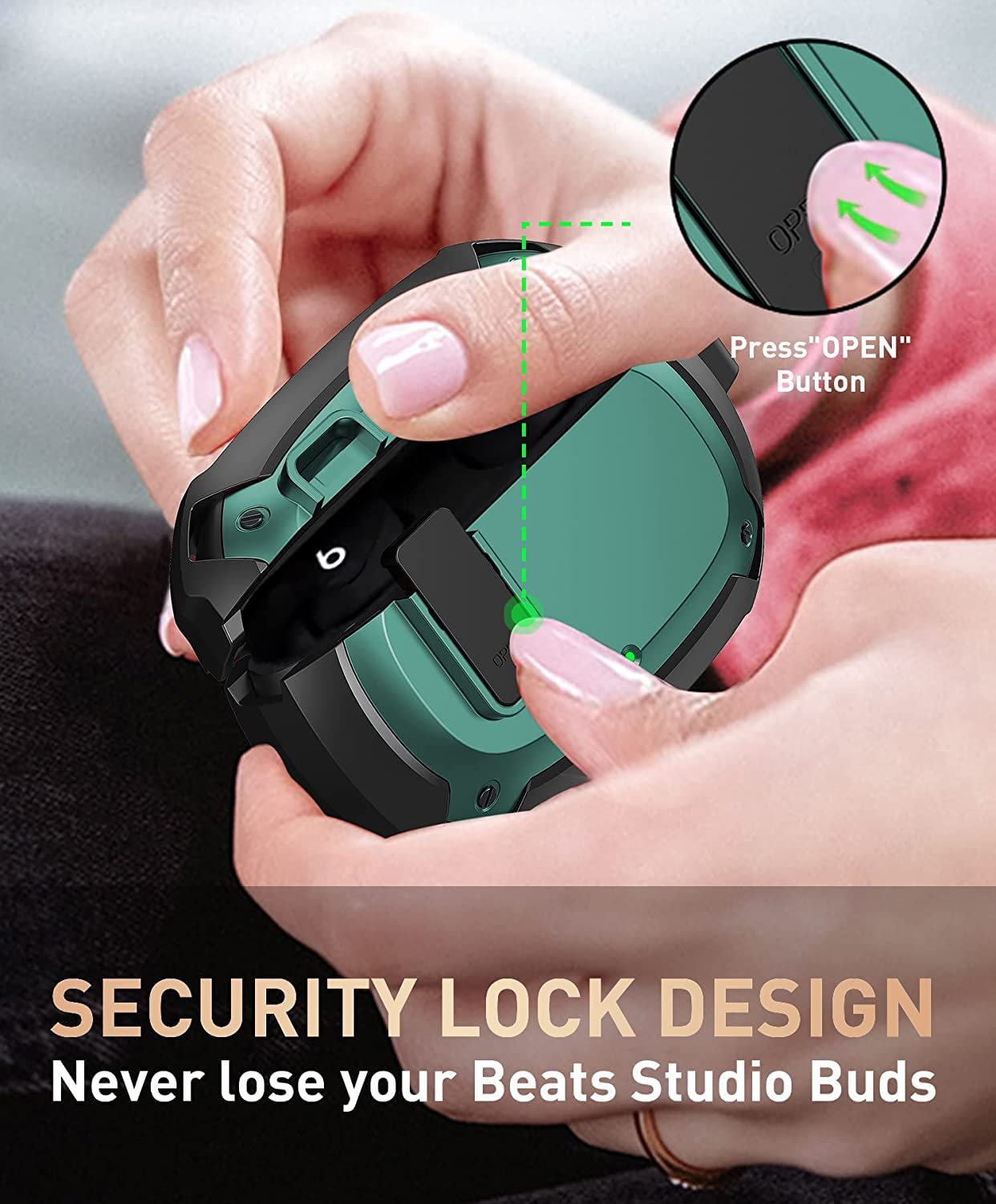 Zitel Case for Beats Studio Buds, Beats Studio Buds Plus Case 2021/2023