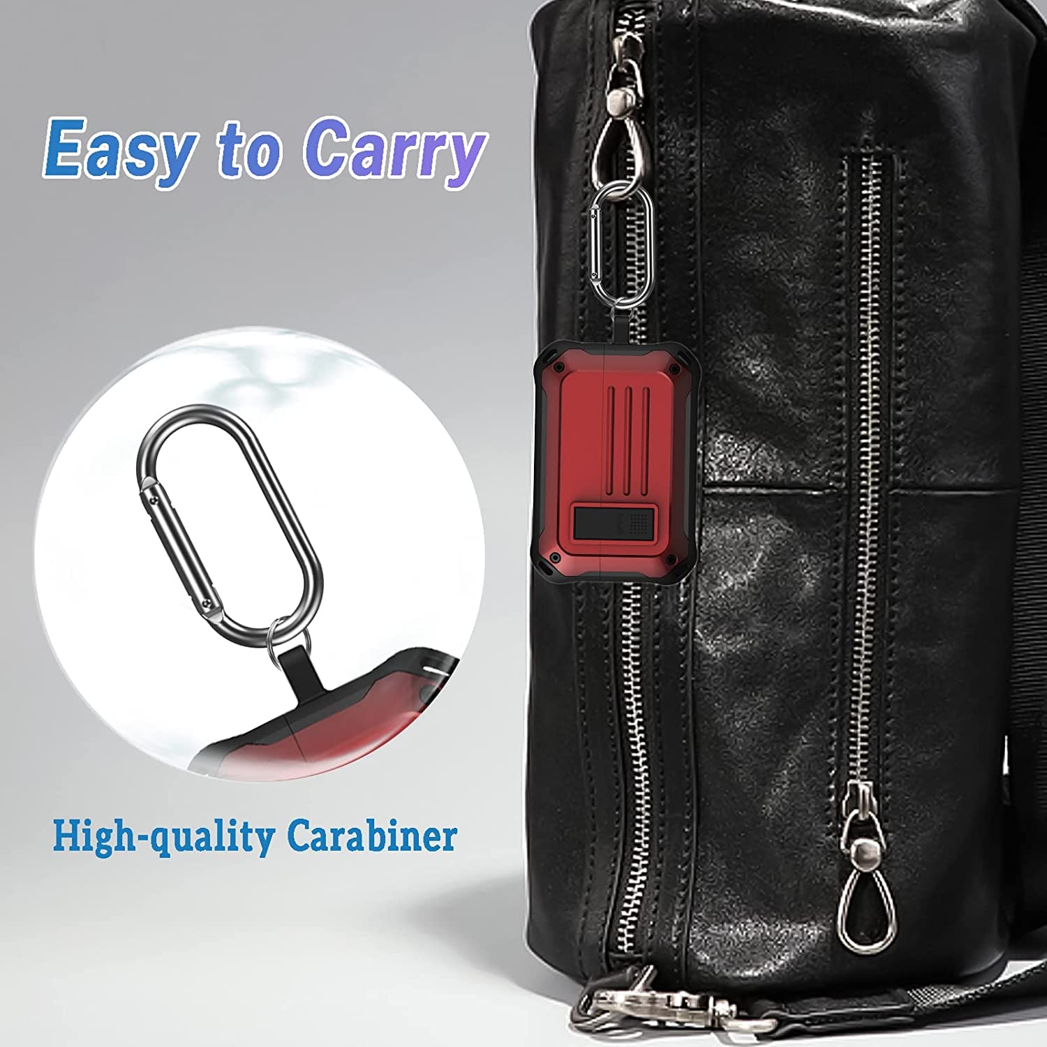 Zitel Case for Sony WF-1000XM4 Earbud (2021), Rugged Armor Design with Secure Lock - Matte Red