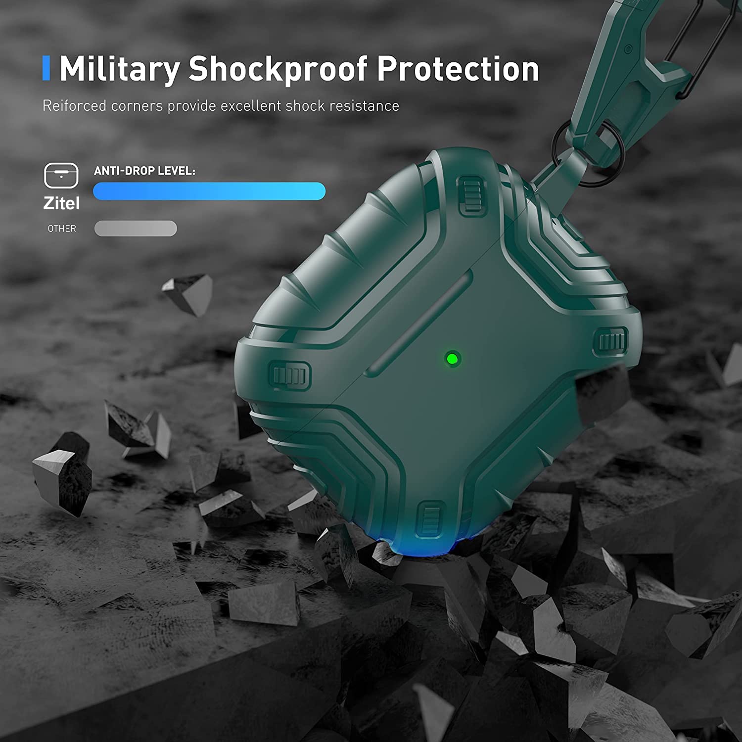 Zitel Case for Airpods 3rd Gen 2021 Cover - Matte Green