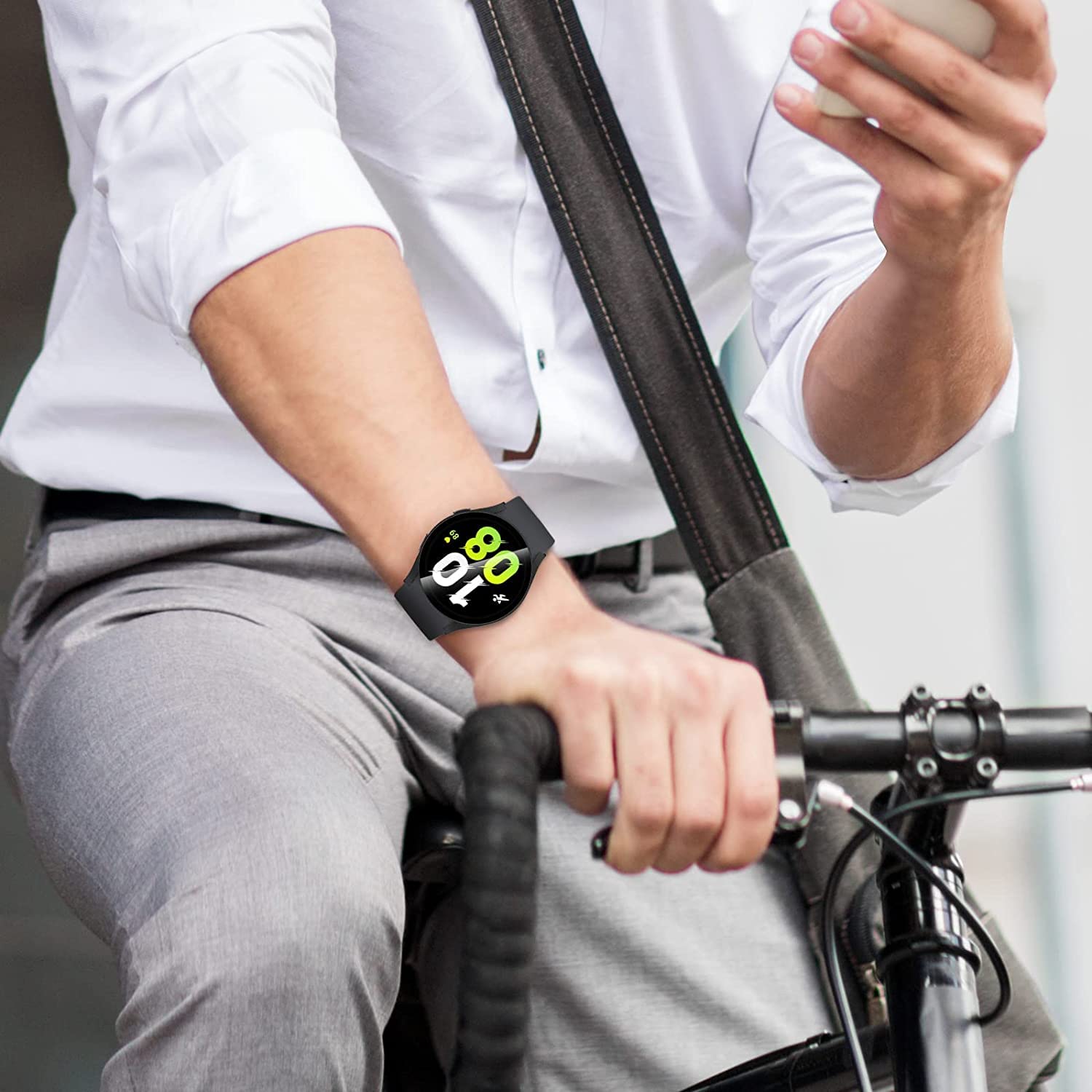 Zitel Hard PC Case for Samsung Watch 5 (44mm) Screen Protector Case with Built-in Tempered Glass