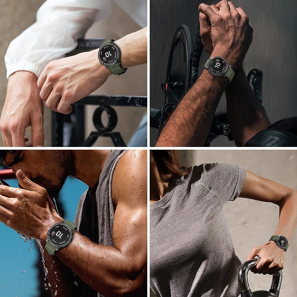 Zitel Band for Fenix 8 51mm, 7X/7X Pro, 6X/6X Pro, 5X/5X Plus, 3/3 HR, Descent MK1, Enduro, 26mm Sport Strap - Army Green