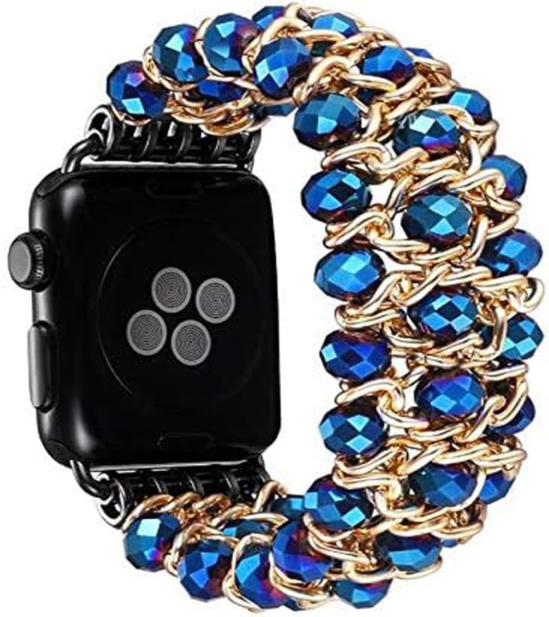 Zitel Band for Apple Watch 42mm(Series 10) 41mm 40mm 38mm Beaded Strap for Women Girls - Blue